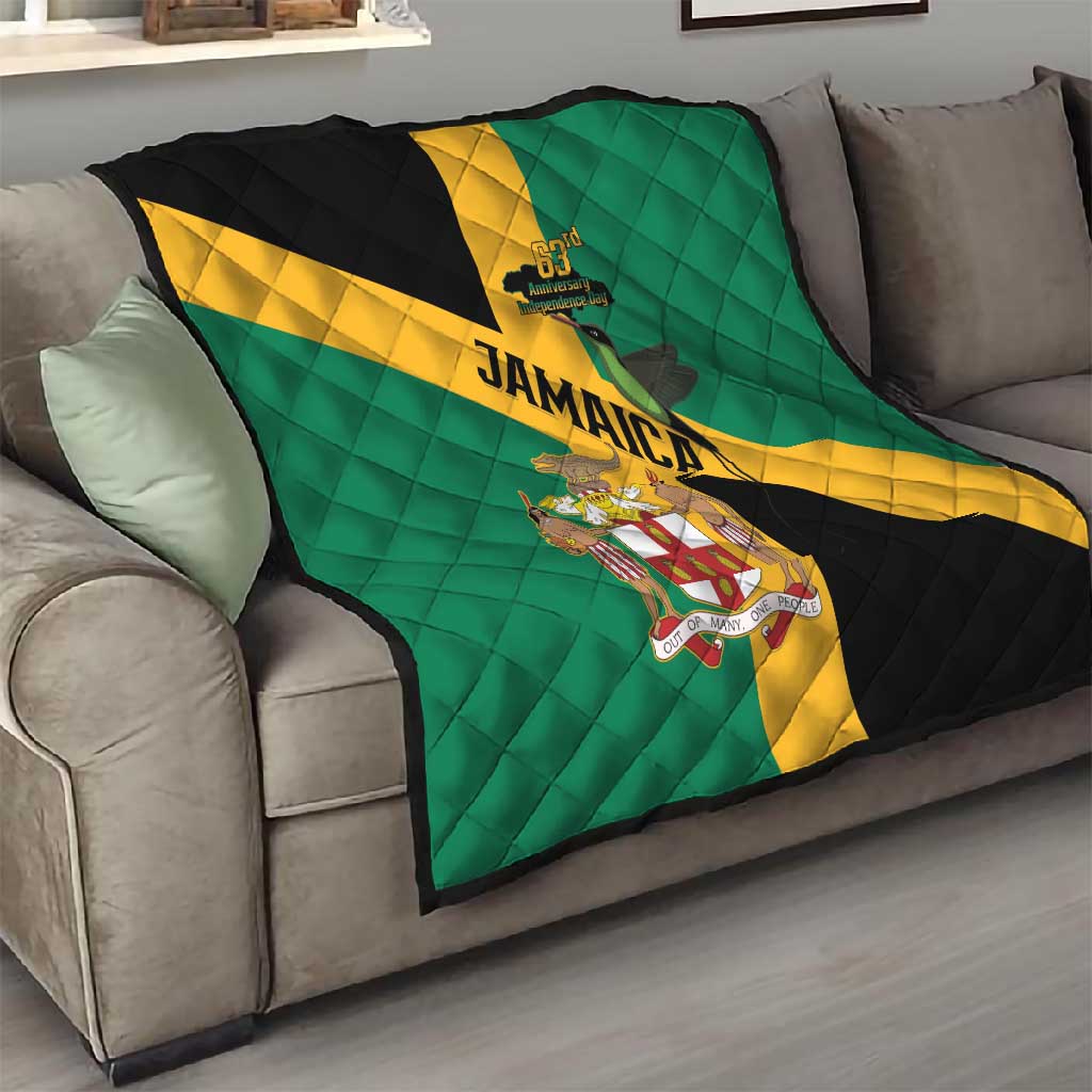 Happy Jumieka Independence Day Quilt Coat Of Arms Flag Style