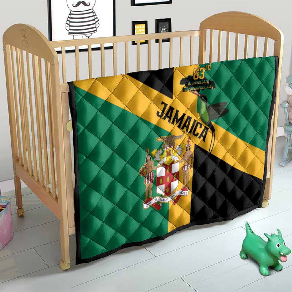 Happy Jumieka Independence Day Quilt Coat Of Arms Flag Style