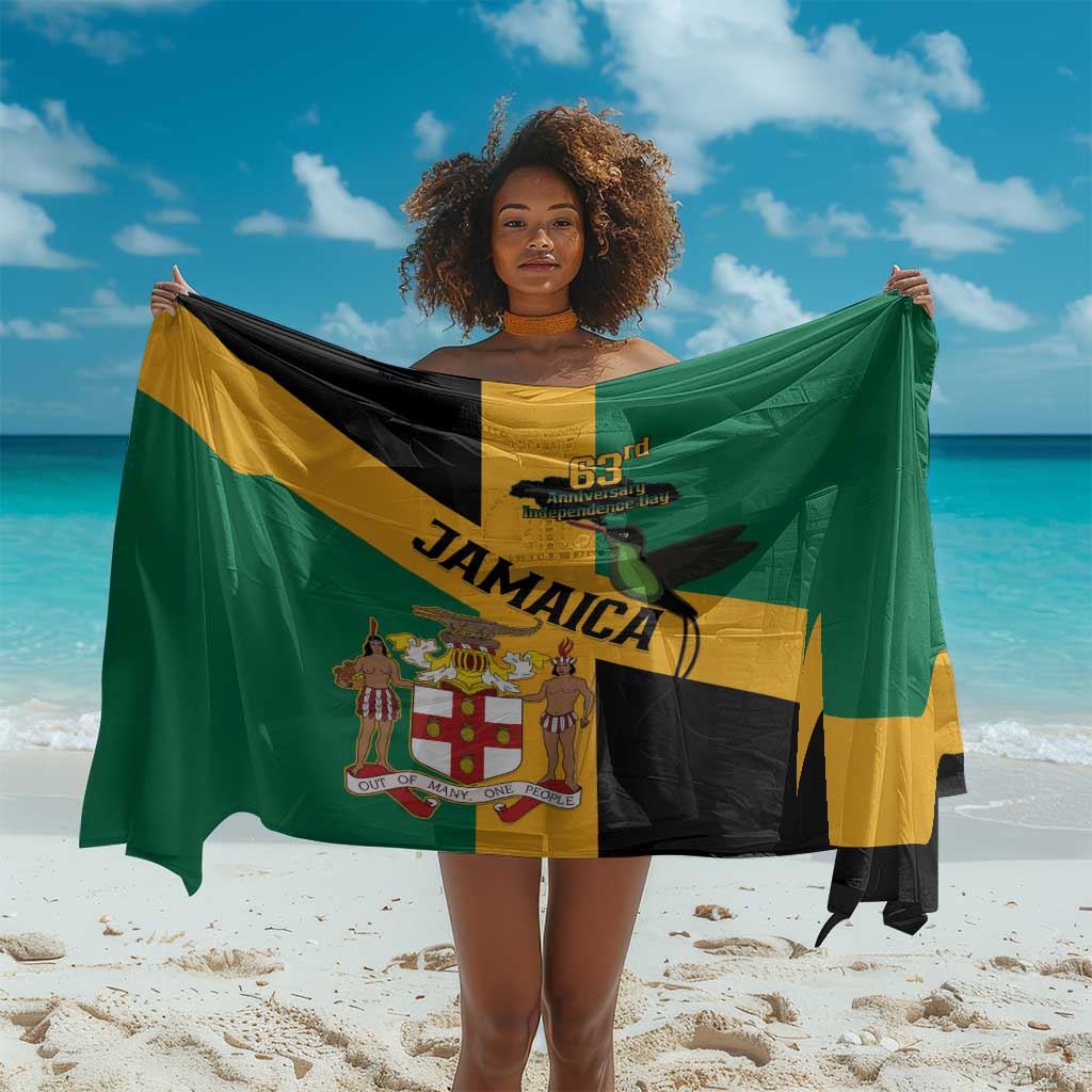 Happy Jumieka Independence Day Sarong Coat Of Arms Flag Style