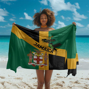 Happy Jumieka Independence Day Sarong Coat Of Arms Flag Style