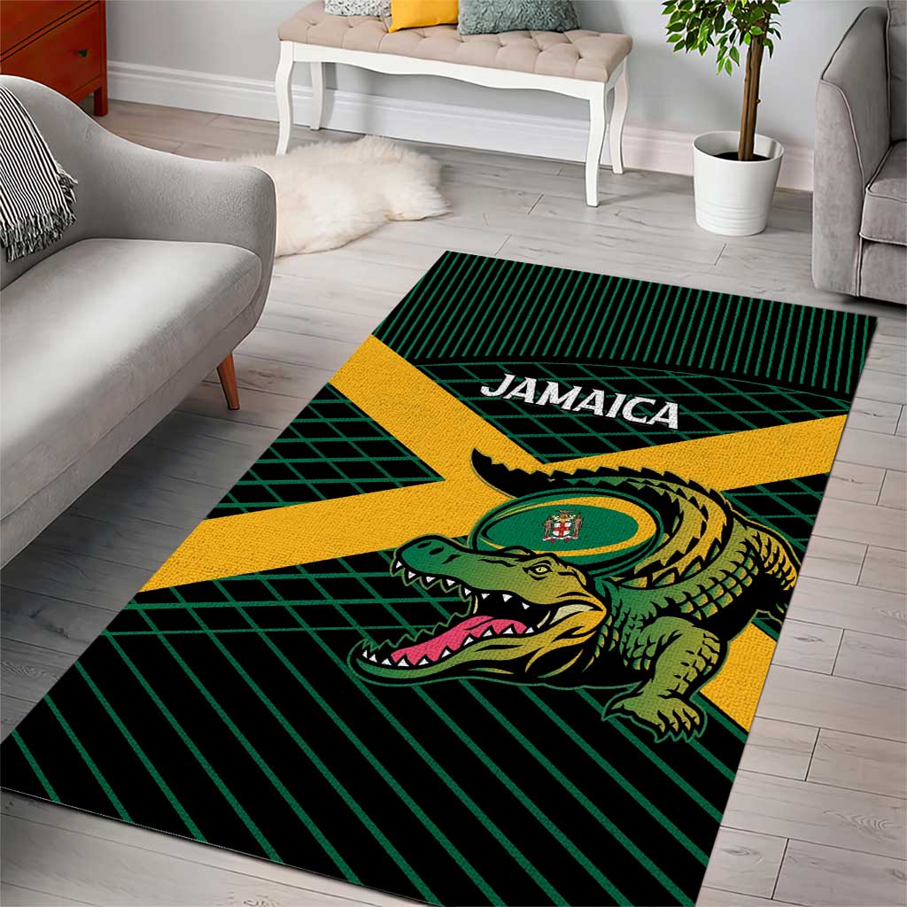 Jamaica Rugby Area Rug Go Champions
