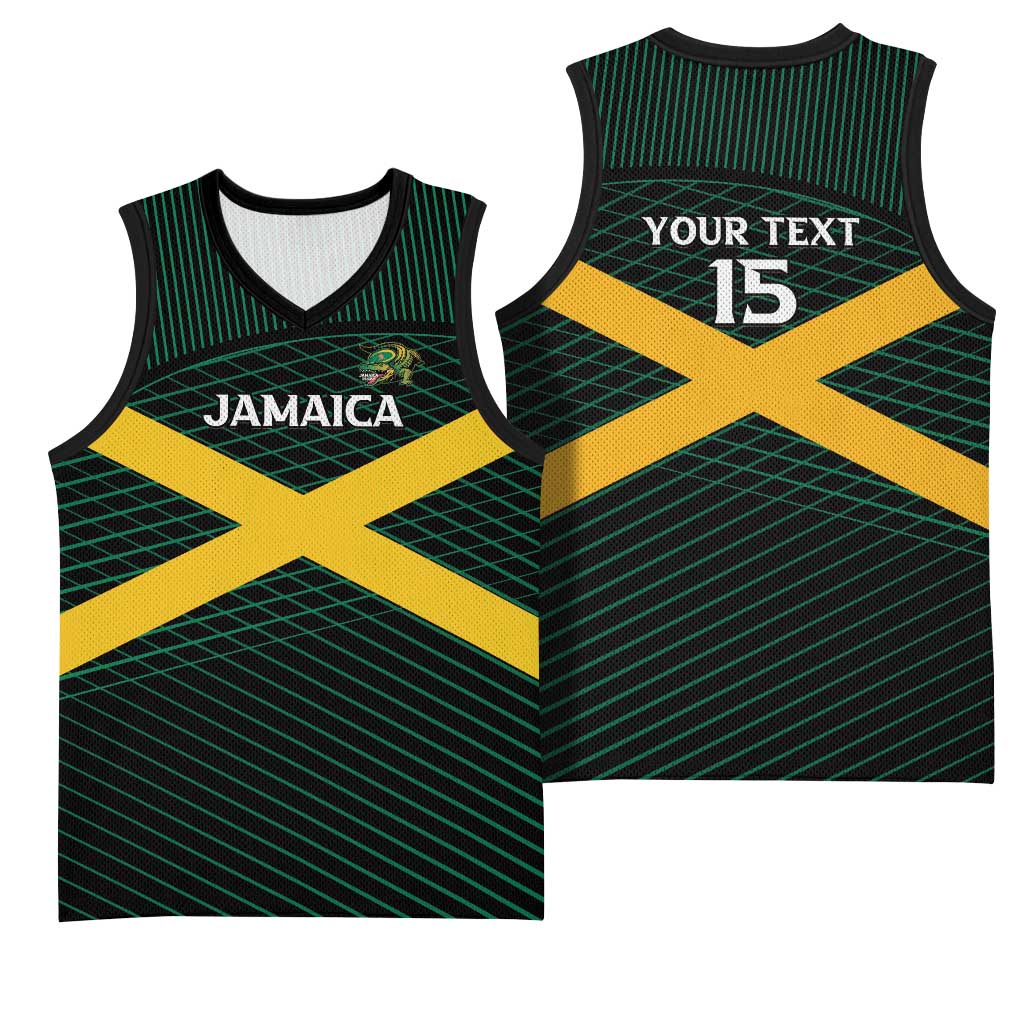 Jamaica Rugby Custom Basketball Jersey Go Champions LT15