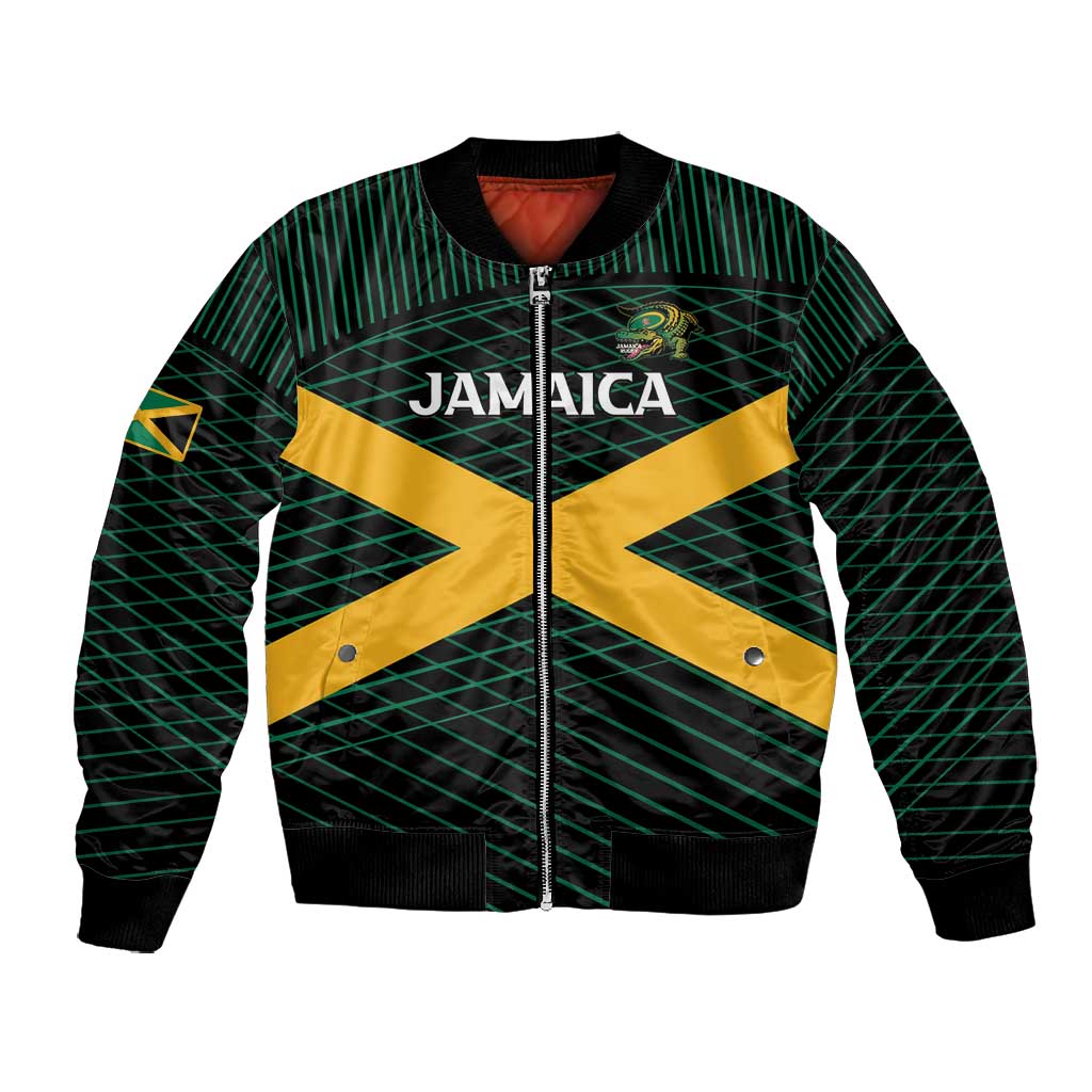 Jamaica Rugby Custom Bomber Jacket Go Champions