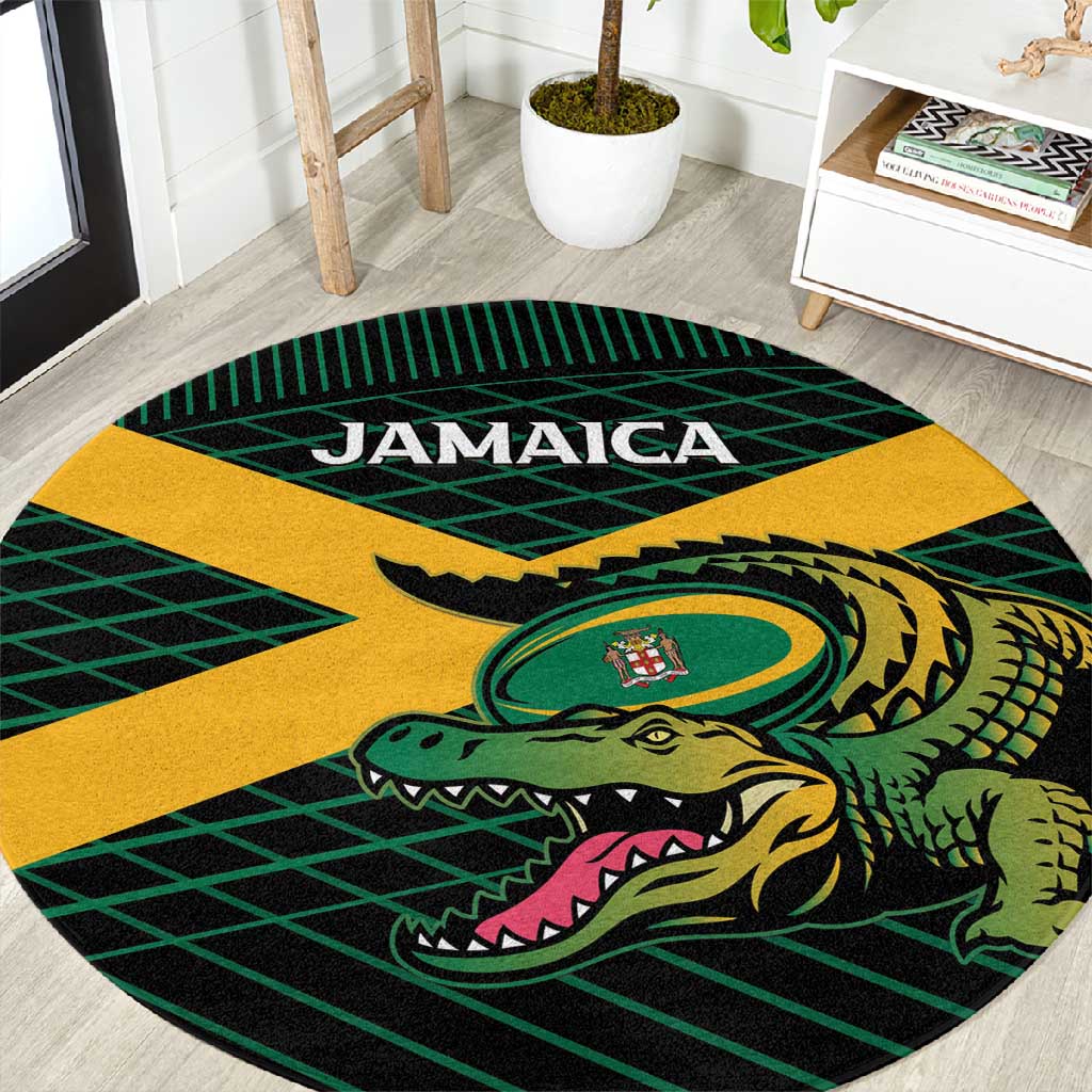 Jamaica Rugby Round Carpet Go Champions