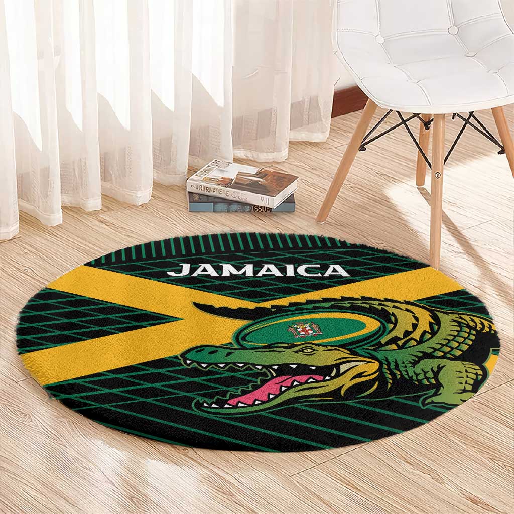 Jamaica Rugby Round Carpet Go Champions