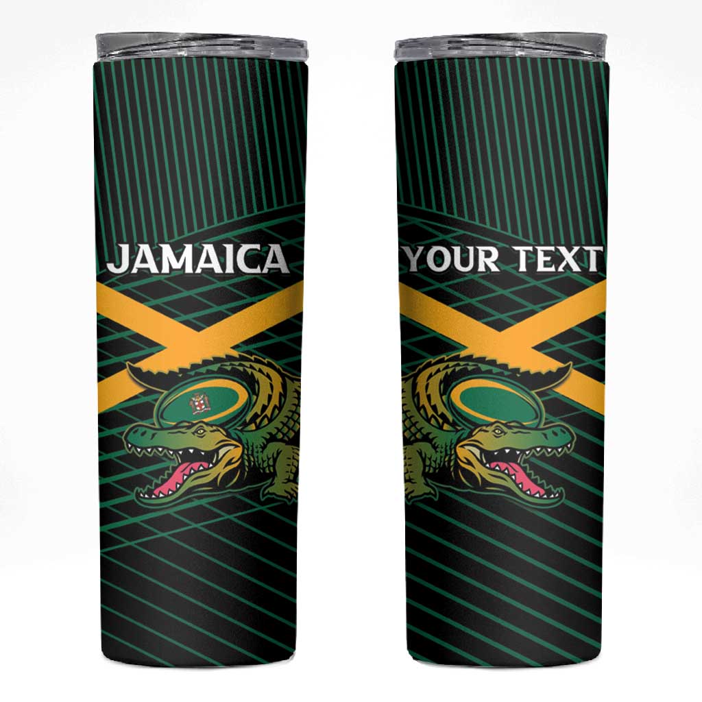Jamaica Rugby Custom Skinny Tumbler Go Champions