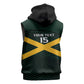 Jamaica Rugby Custom Sleeveless Zip Hoodie Go Champions - African Pride