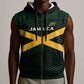 Jamaica Rugby Custom Sleeveless Zip Hoodie Go Champions - African Pride