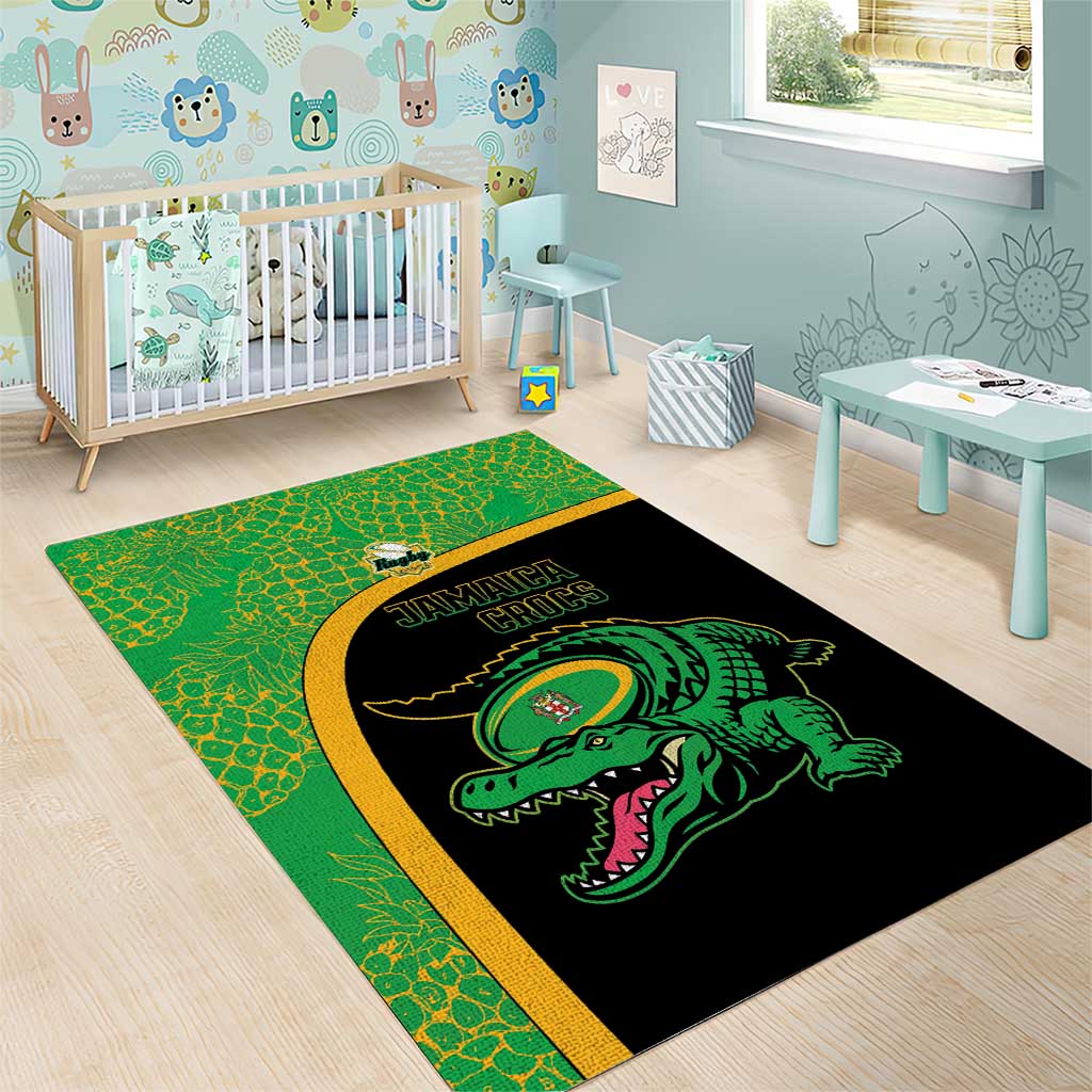 Jamaica Rugby Area Rug Go Champions - Pineapple Pattern