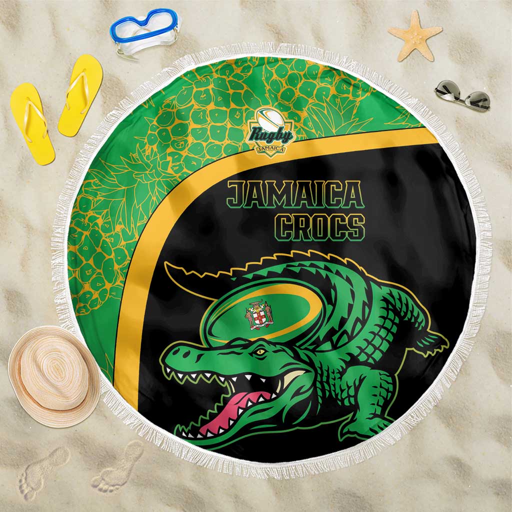 Jamaica Rugby Beach Blanket Go Champions - Pineapple Pattern