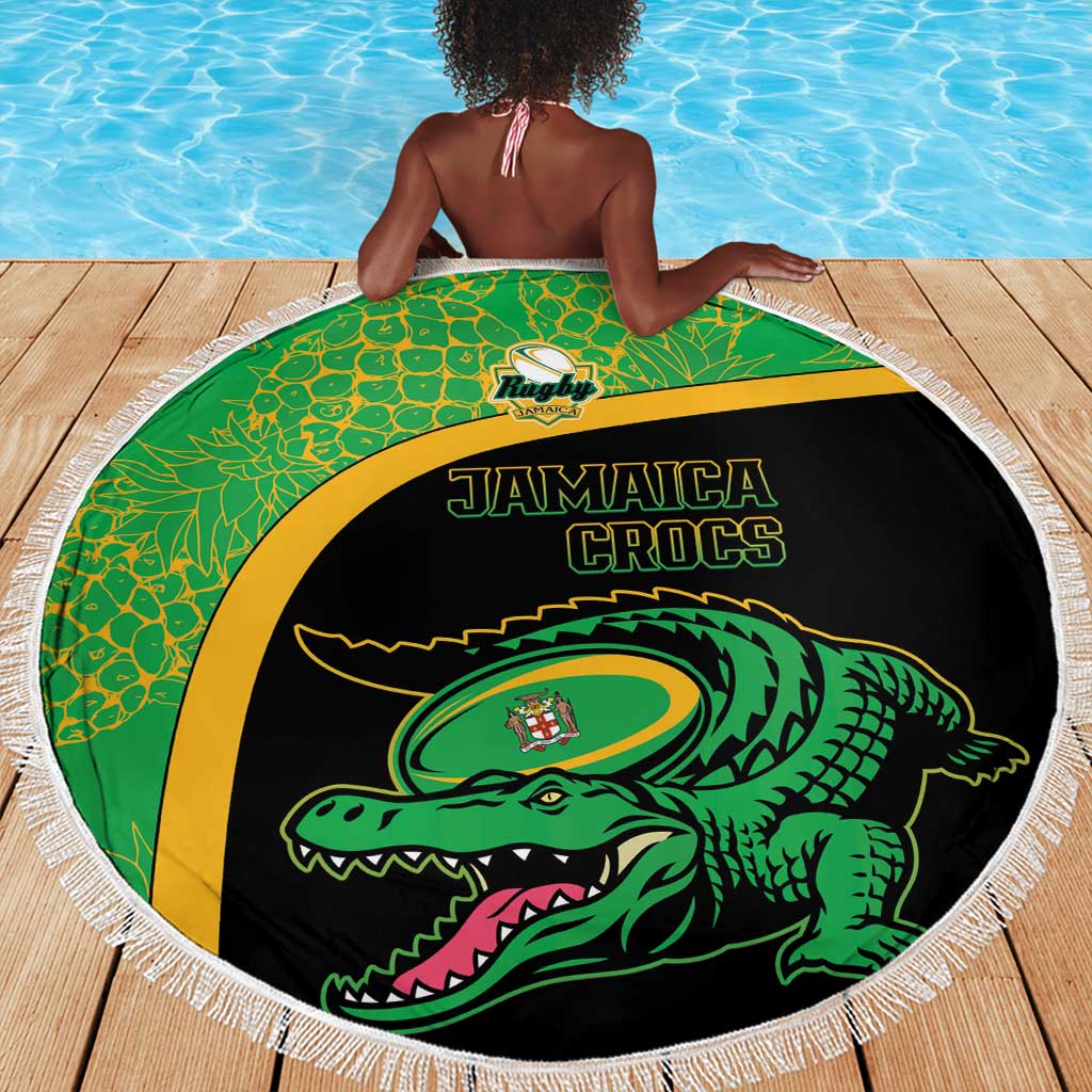 Jamaica Rugby Beach Blanket Go Champions - Pineapple Pattern