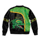 Jamaica Rugby Custom Bomber Jacket Go Champions - Pineapple Pattern