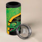 Jamaica Rugby Custom 4 in 1 Can Cooler Tumbler Go Champions - Pineapple Pattern