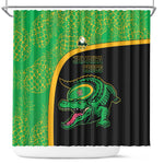Jamaica Rugby Shower Curtain Go Champions - Pineapple Pattern