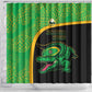 Jamaica Rugby Shower Curtain Go Champions - Pineapple Pattern