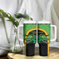 Jamaica Rugby Custom Tumbler With Handle Go Champions - Pineapple Pattern