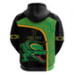 Jamaica Rugby Custom Zip Hoodie Go Champions - Pineapple Pattern