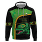 Jamaica Rugby Custom Zip Hoodie Go Champions - Pineapple Pattern