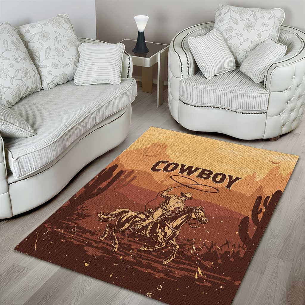 Black Cowboy Take Me Away Area Rug