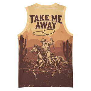 Black Cowboy Take Me Away Basketball Jersey LT15