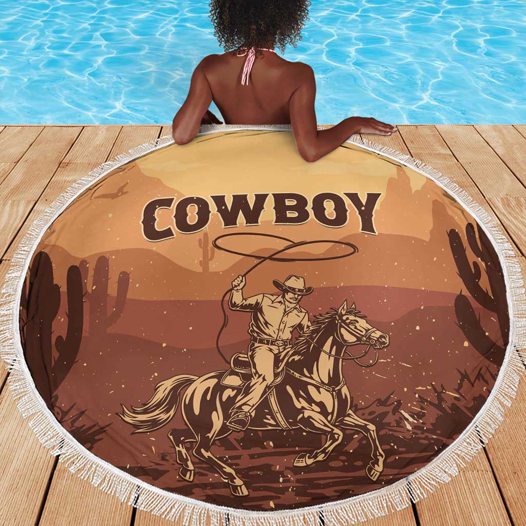 Black Cowboy Take Me Away Beach Blanket