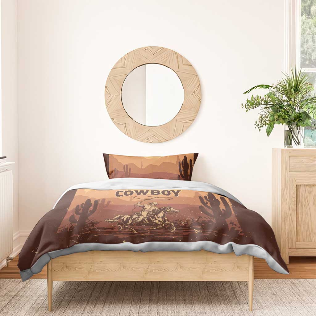 Black Cowboy Take Me Away Bedding Set