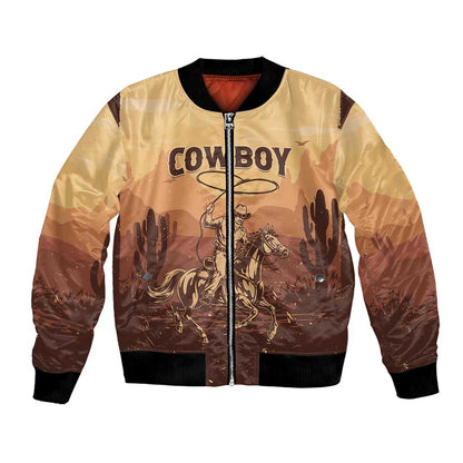 Black Cowboy Take Me Away Bomber Jacket