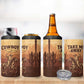 Black Cowboy Take Me Away 4 in 1 Can Cooler Tumbler