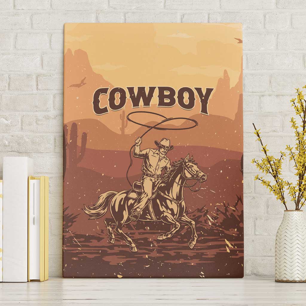 Black Cowboy Take Me Away Canvas Wall Art