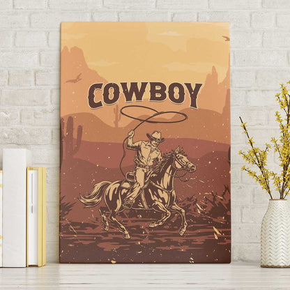 Black Cowboy Take Me Away Canvas Wall Art