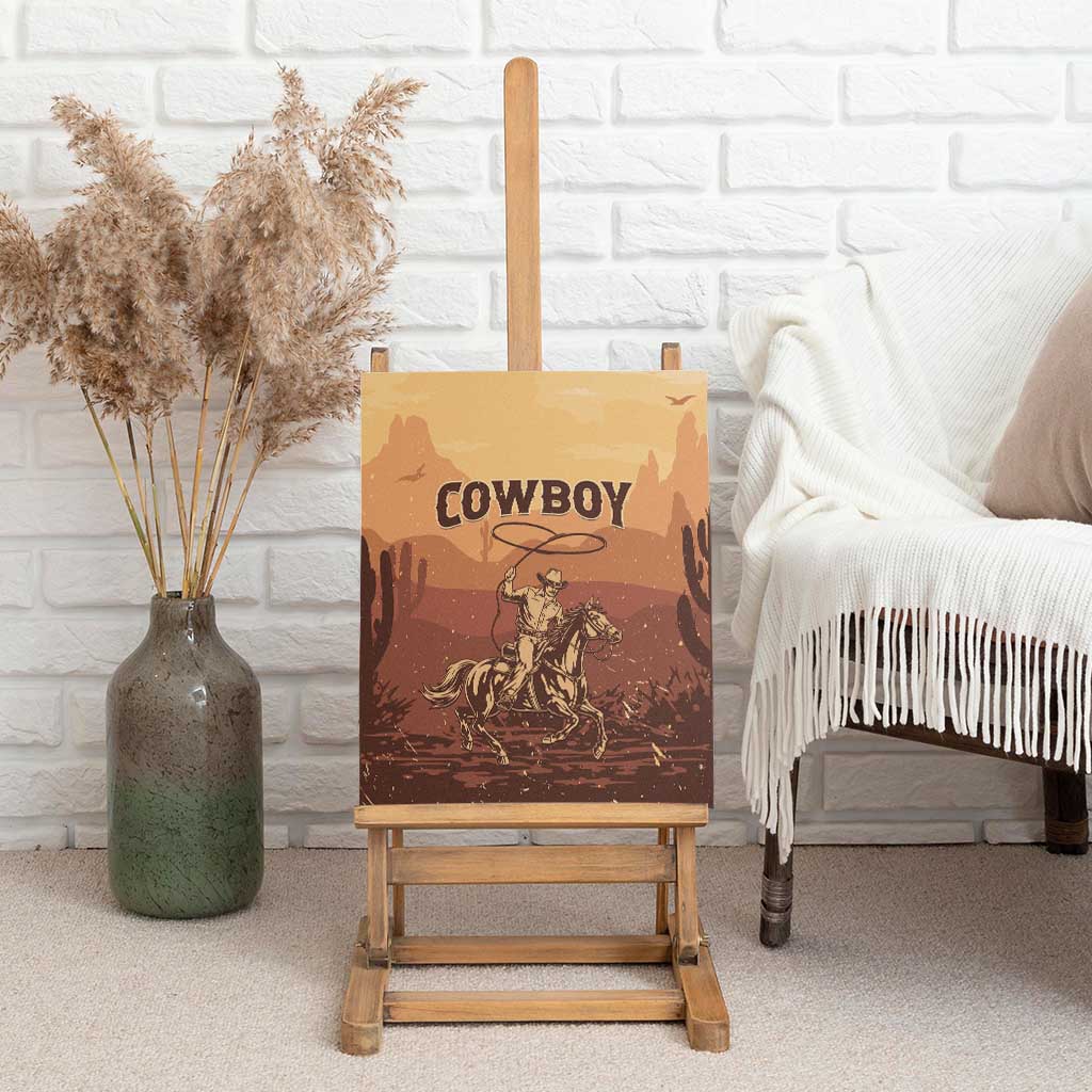 Black Cowboy Take Me Away Canvas Wall Art