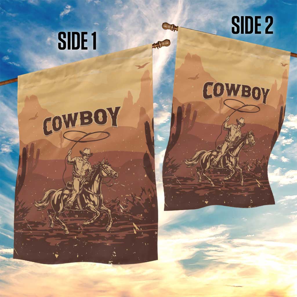 Black Cowboy Take Me Away Garden Flag