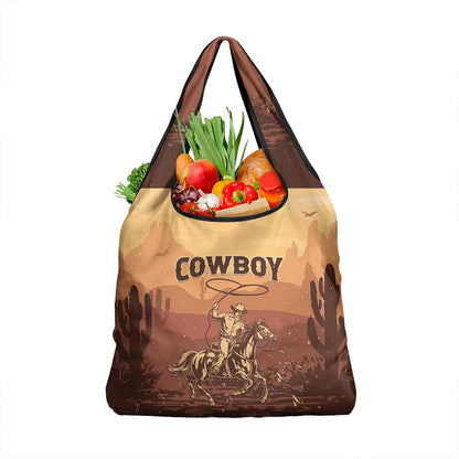Black Cowboy Take Me Away Grocery Bag
