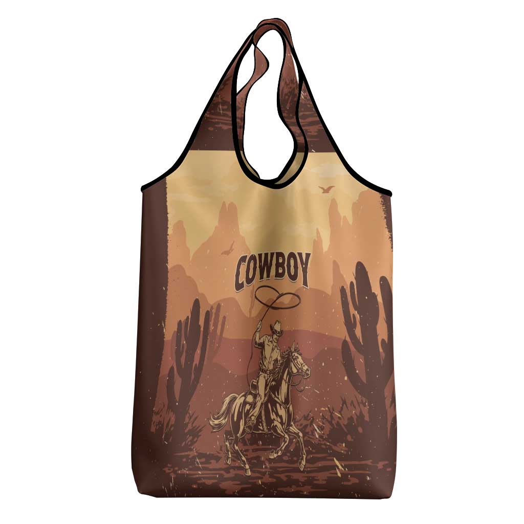 Black Cowboy Take Me Away Grocery Bag