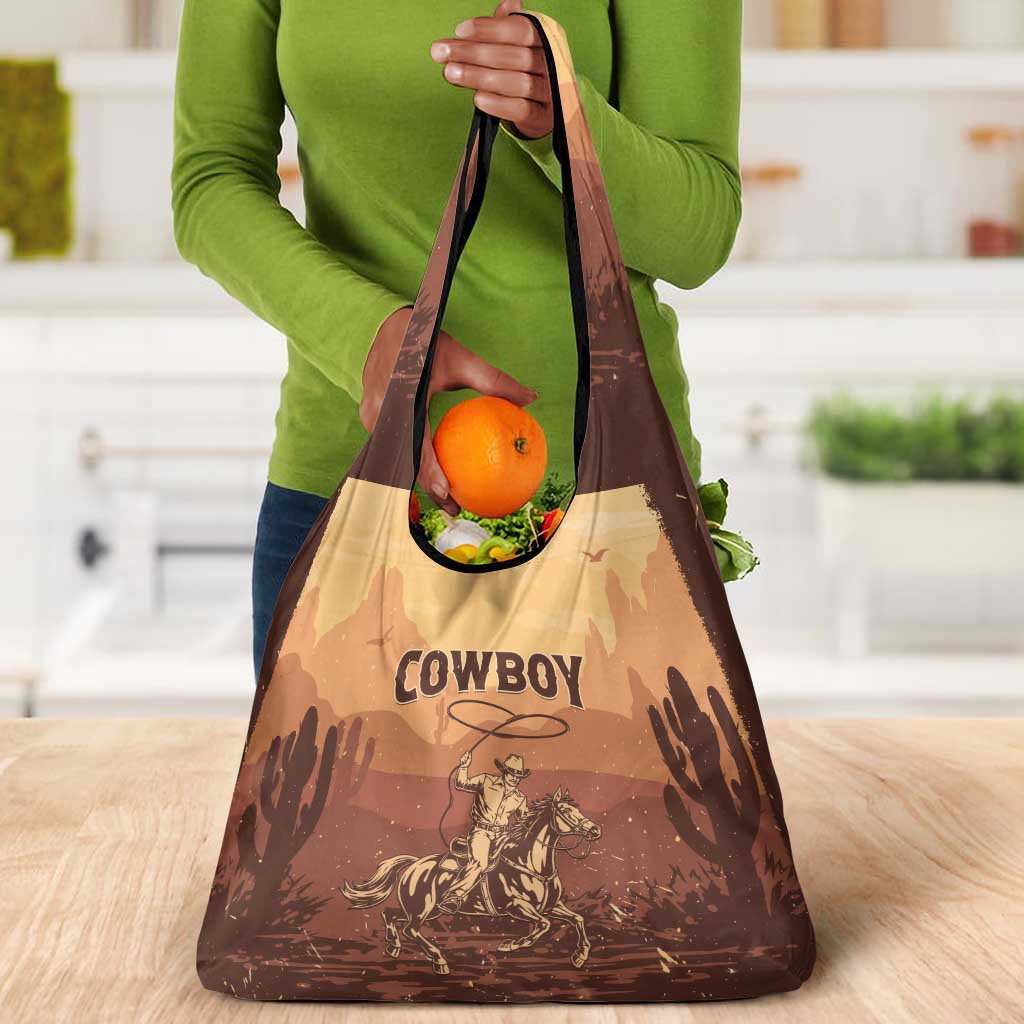 Black Cowboy Take Me Away Grocery Bag