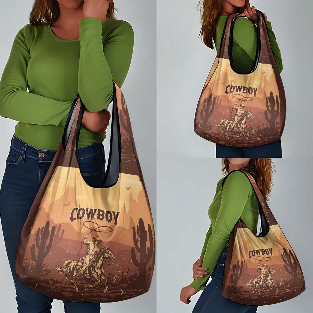 Black Cowboy Take Me Away Grocery Bag