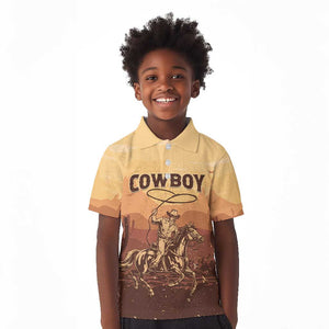 Black Cowboy Take Me Away Kid Polo Shirt