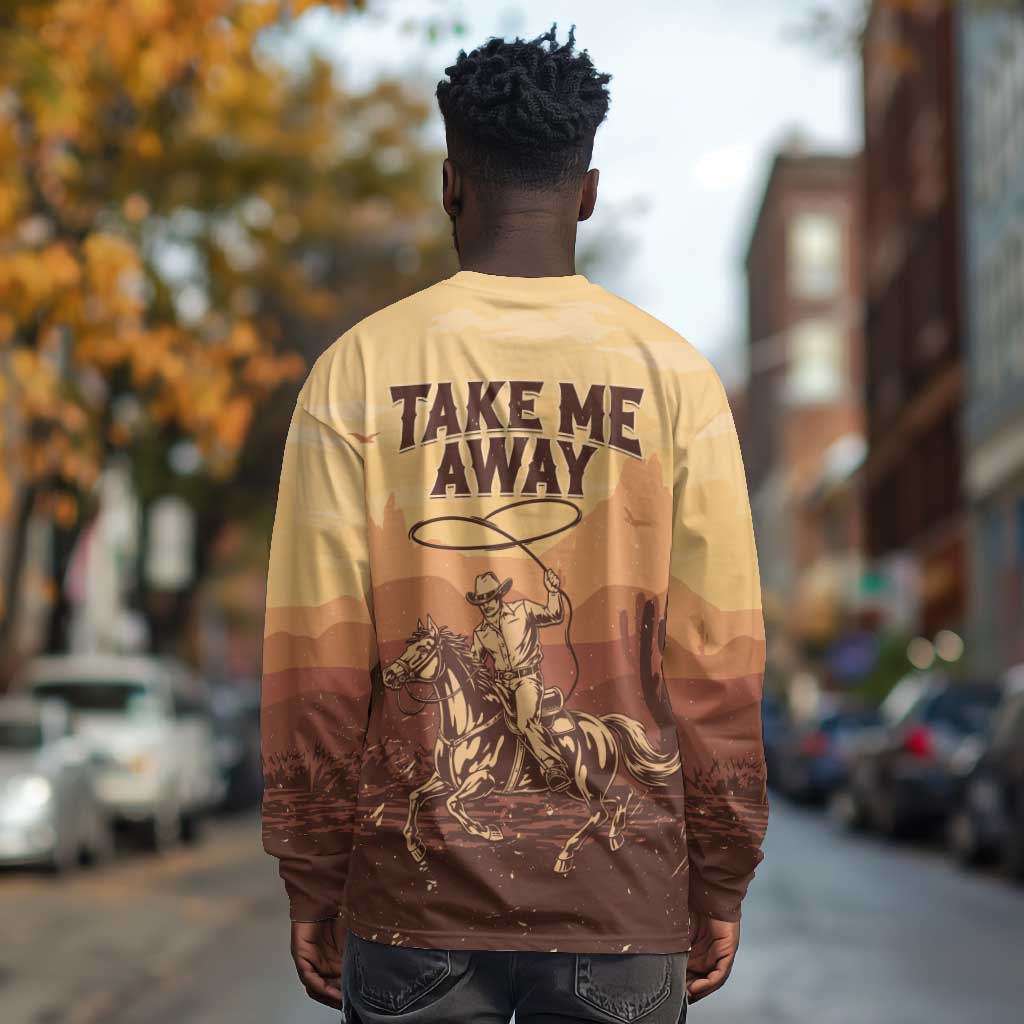 Black Cowboy Take Me Away Long Sleeve Shirt