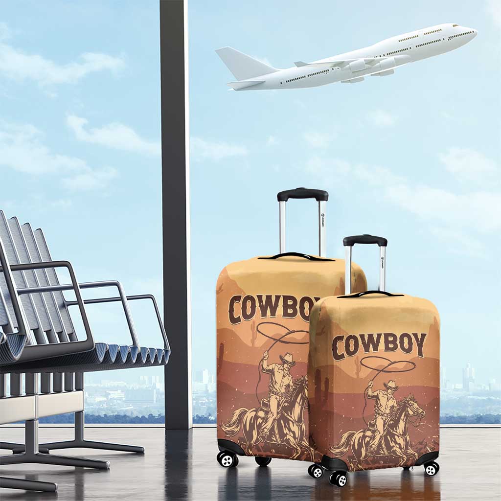 Black Cowboy Take Me Away Luggage Cover