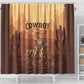 Black Cowboy Take Me Away Shower Curtain