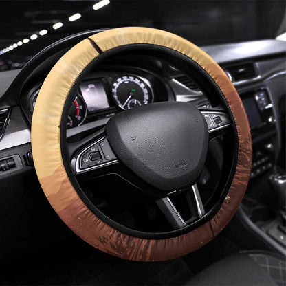 Black Cowboy Take Me Away Steering Wheel Cover