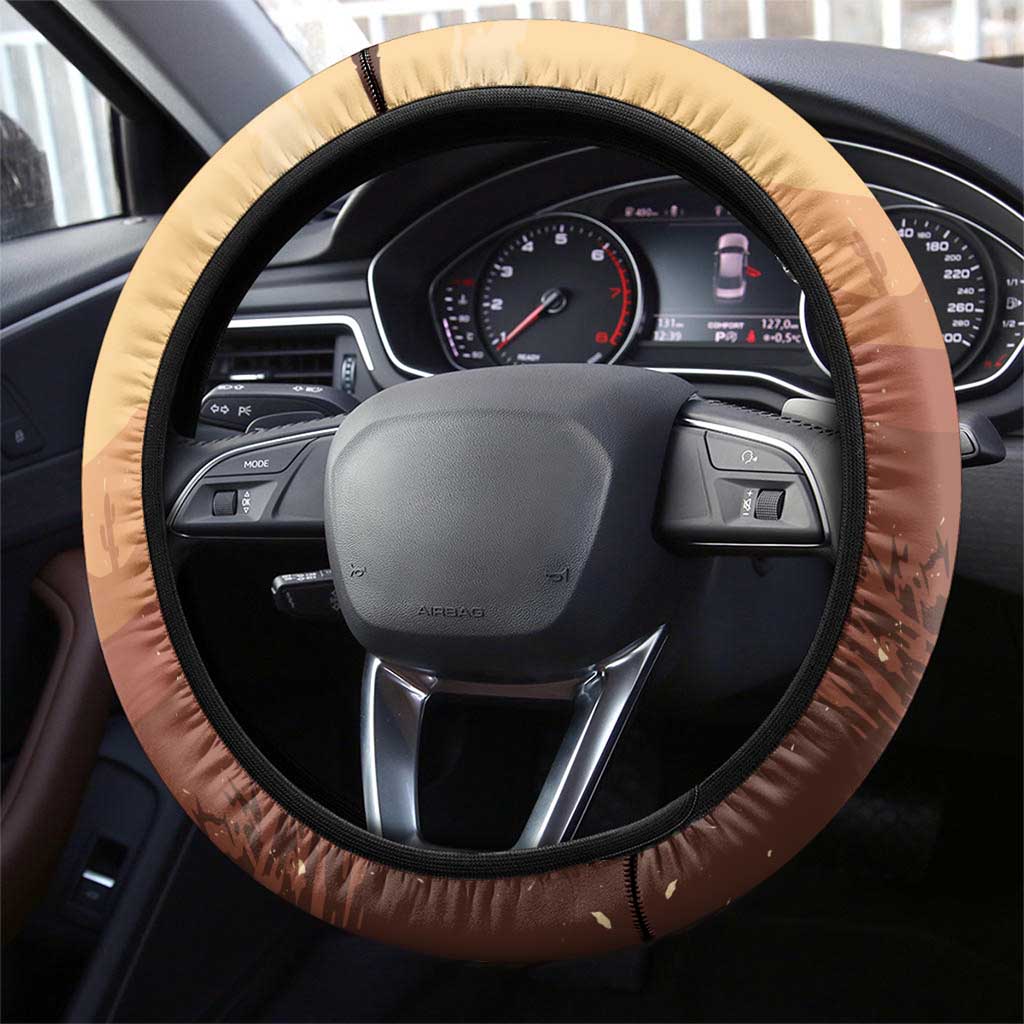 Black Cowboy Take Me Away Steering Wheel Cover