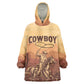 Black Cowboy Take Me Away Wearable Blanket Hoodie