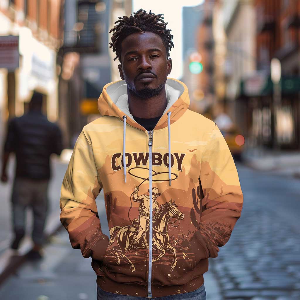 Black Cowboy Take Me Away Zip Hoodie