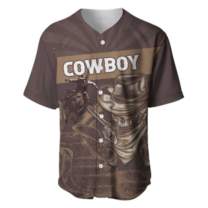 Personalised Skull Cowboy Baseball Jersey Wild West Reborn