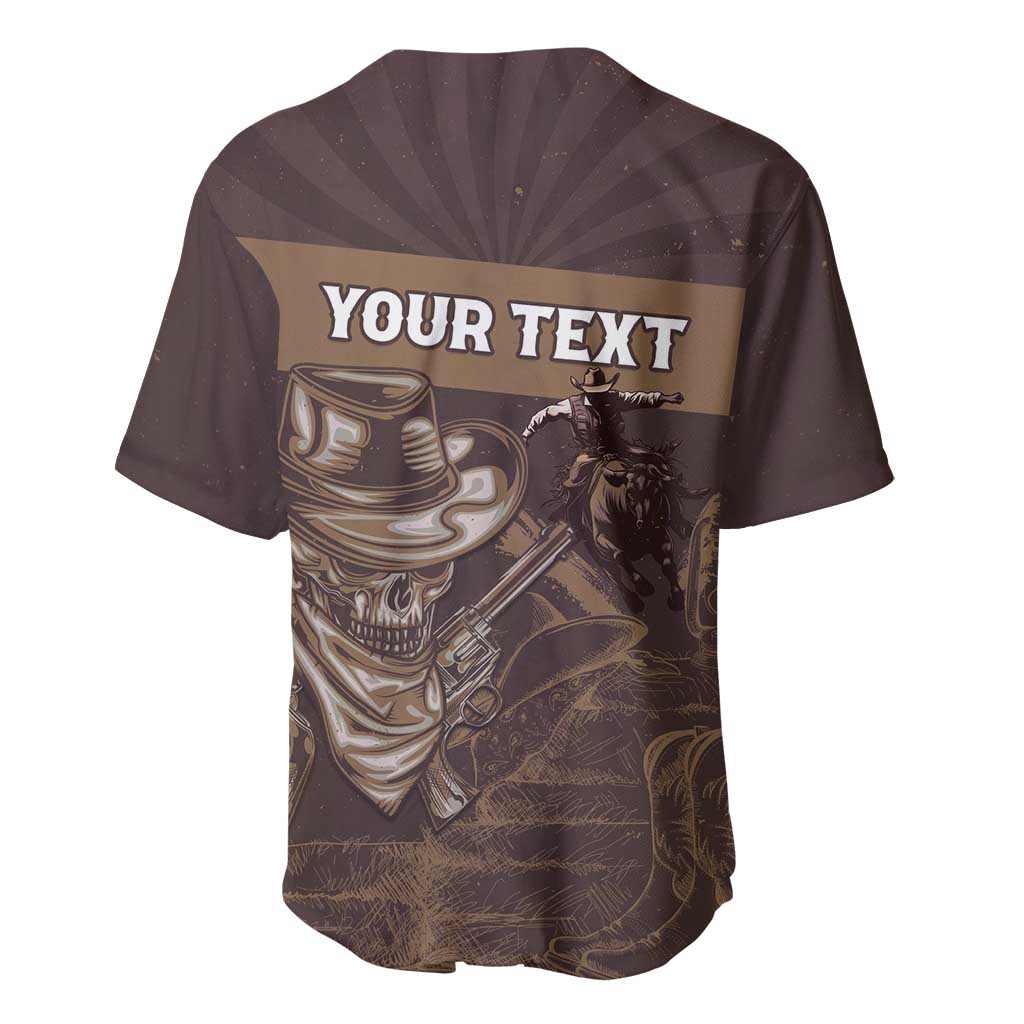 Personalised Skull Cowboy Baseball Jersey Wild West Reborn
