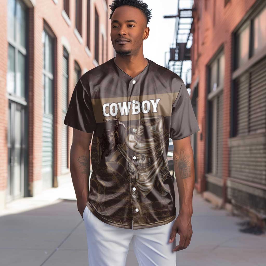 Personalised Skull Cowboy Baseball Jersey Wild West Reborn