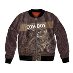 Personalised Skull Cowboy Bomber Jacket Wild West Reborn