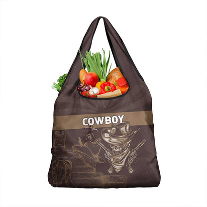 Skull Cowboy Grocery Bag Wild West Reborn
