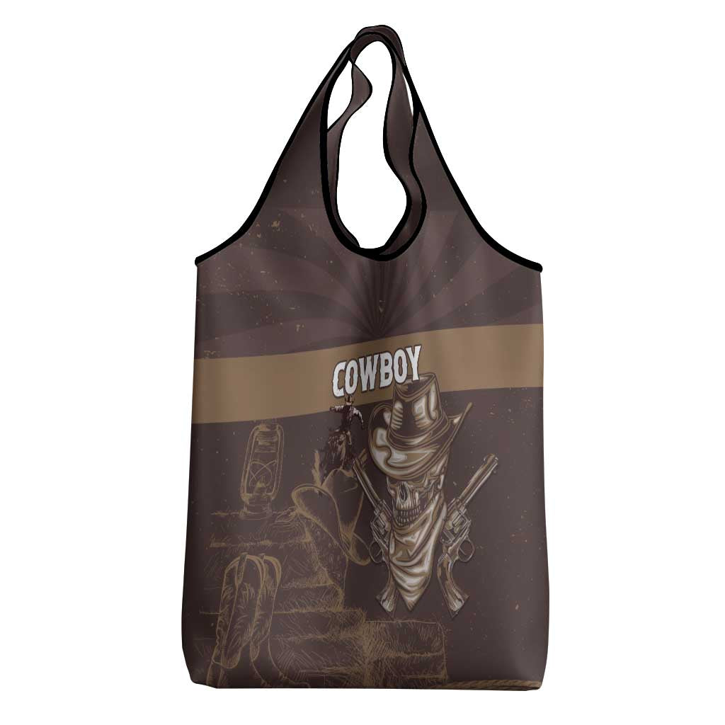 Skull Cowboy Grocery Bag Wild West Reborn